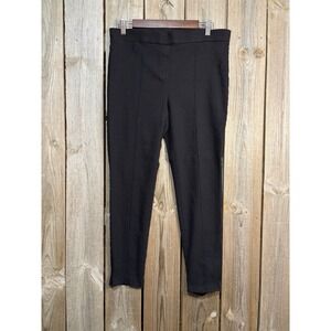 Joseph‎ Ribkoff Black Textured Diamond Pull On Slim Pants 164776 Womens 14